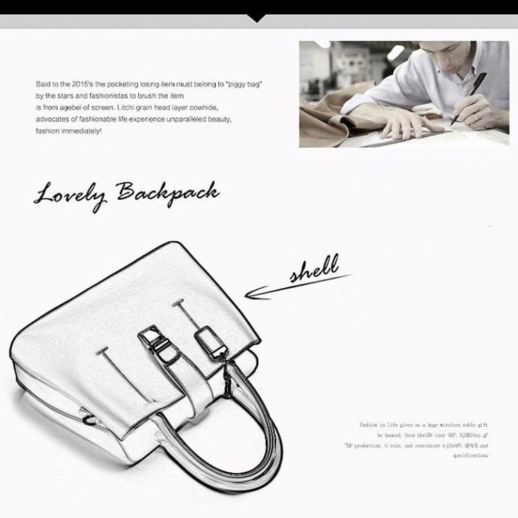 PU Leather Casual Metal Buckle Shoulder Bag Messenger Bag Ladies Handbag
