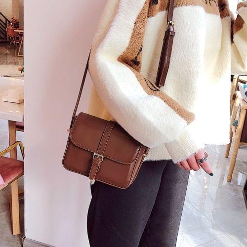Casual PU Leather Single Shoulder Bag Ladies Handbag Messenger Bag (Brown)