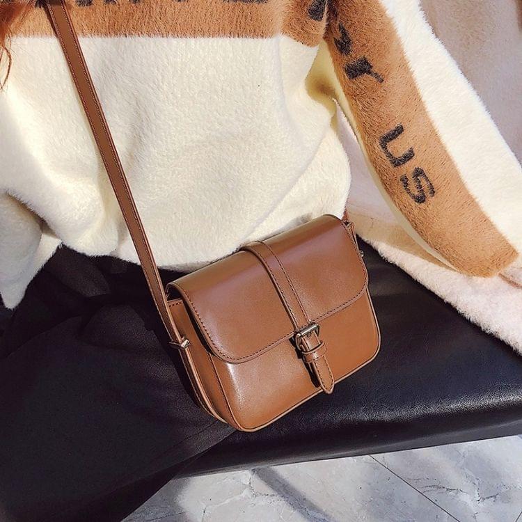 Casual PU Leather Single Shoulder Bag Ladies Handbag Messenger Bag (Brown)