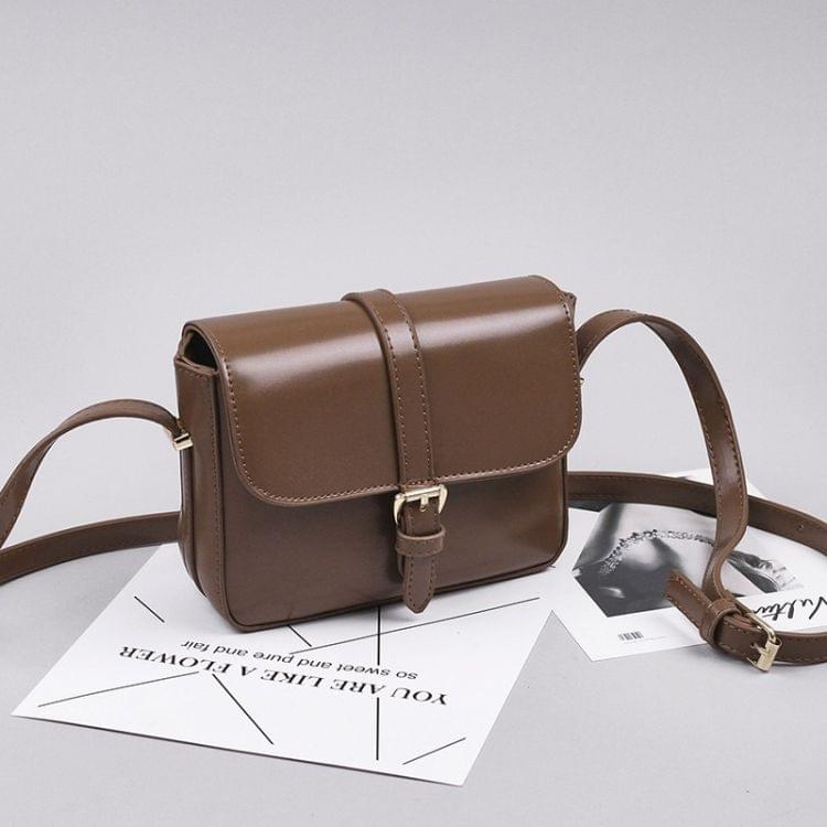 Casual PU Leather Single Shoulder Bag Ladies Handbag Messenger Bag (Brown)