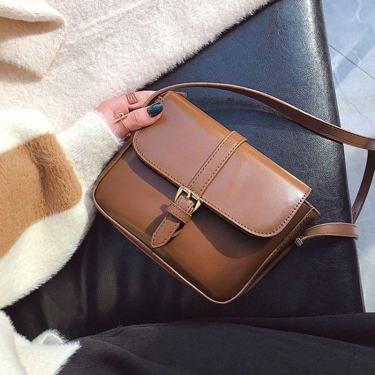 Casual PU Leather Single Shoulder Bag Ladies Handbag Messenger Bag (Brown)