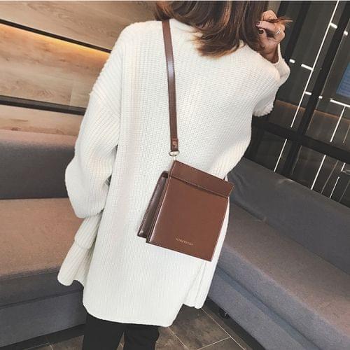 Leisure Fashion PU Leather Slant Shoulder Bag Handbag(Brown)