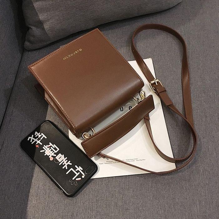 Leisure Fashion PU Leather Slant Shoulder Bag Handbag(Brown)