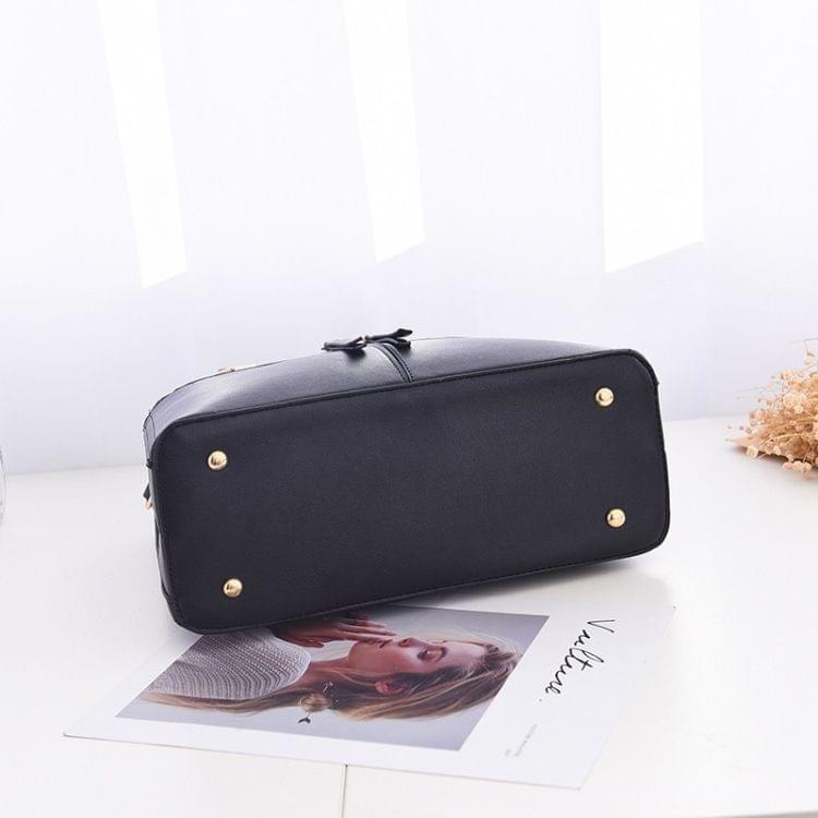 Stitching Plaid Leisure Fashion PU Slant Shoulder Bag Handbag(Pink)