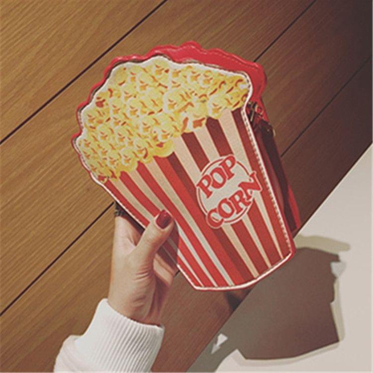 Creative Style Woman Hamburger Ice Cream Cupcake PU Chains bags Cute Cartoon Hamburger Popcorn Fries 3D Messenger Bags(Hamburger)