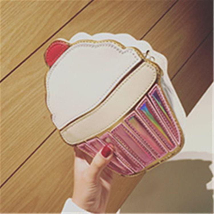 Creative Style Woman Hamburger Ice Cream Cupcake PU Chains bags Cute Cartoon Hamburger Popcorn Fries 3D Messenger Bags(Hamburger)