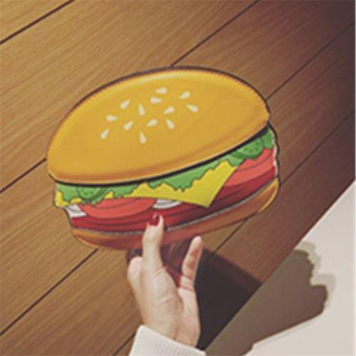 Creative Style Woman Hamburger Ice Cream Cupcake PU Chains bags Cute Cartoon Hamburger Popcorn Fries 3D Messenger Bags(Hamburger)