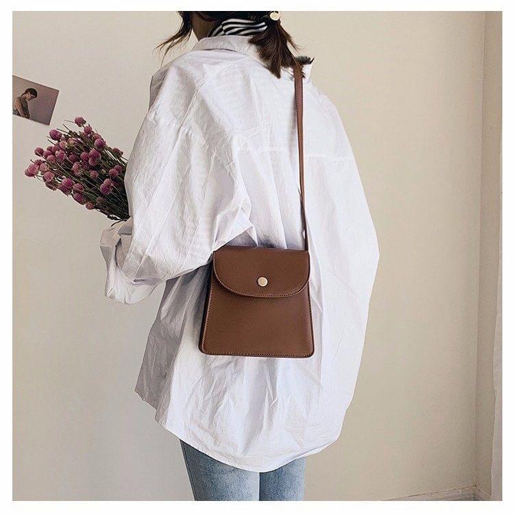 Casual Small Square Bag Single Shoulder Bag Ladies Handbag Messenger Bag (Brown)