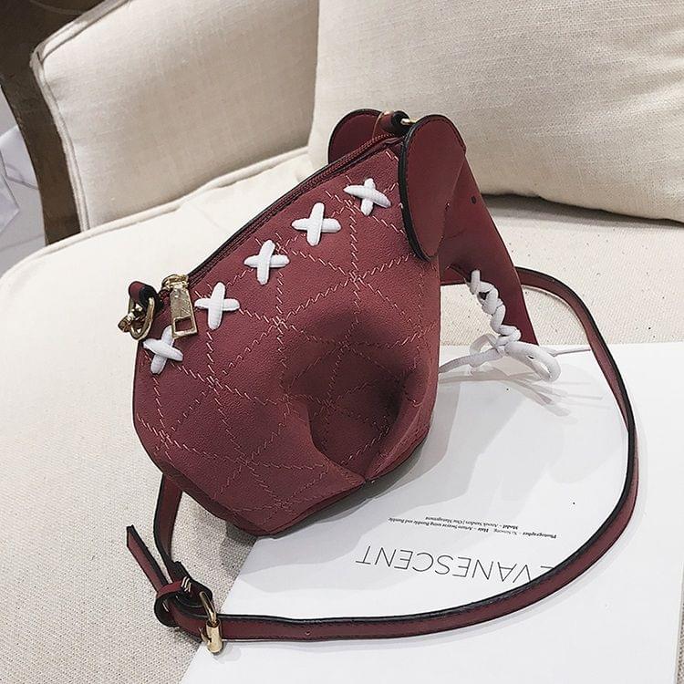 Elephant Style Matte PU Leather Shoulder Bag Ladies Handbag Messenger Bag (Purple)