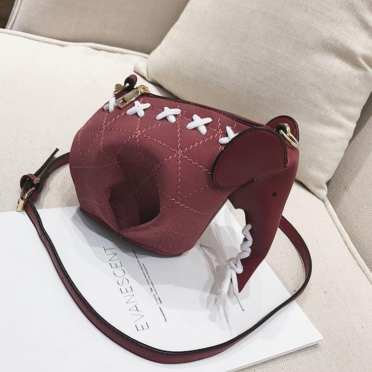 Elephant Style Matte PU Leather Shoulder Bag Ladies Handbag Messenger Bag (Purple)