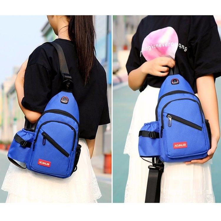 Multi-Function Portable Casual Chest Bag Outdoor Sports Shoulder Bag (Black)