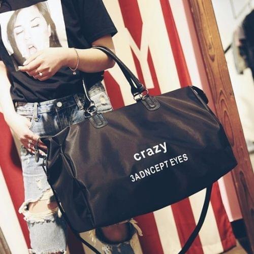 Large Capacity Fashion Handbags Casual Single Shoulder Travel Bag (Black)