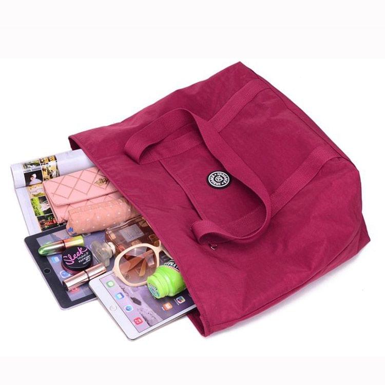 Leisure Fashion Nylon Waterproof Shoulder Bag(Magenta)