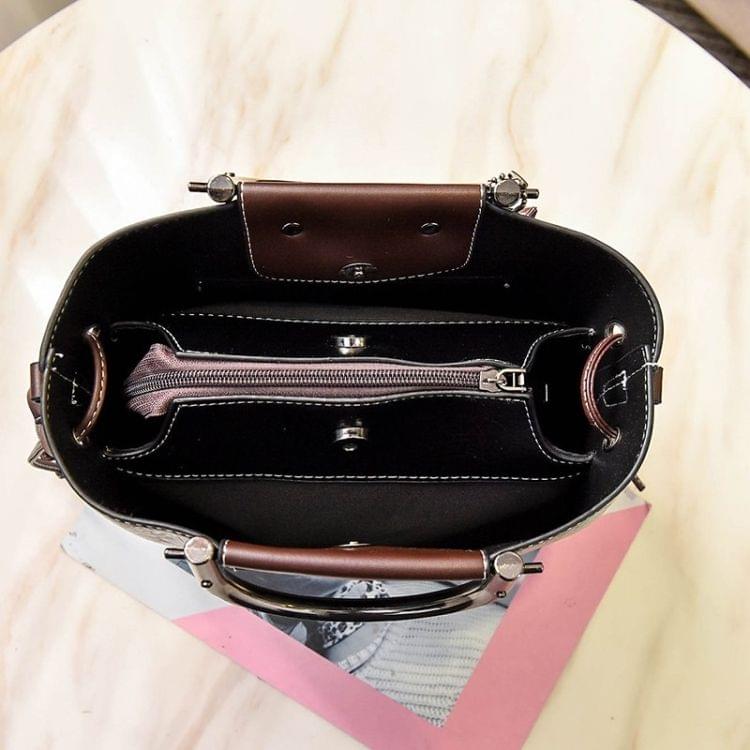 Leisure Fashion PU Slant Shoulder Bag Tassel Bucket Bag Handbag(Pink)