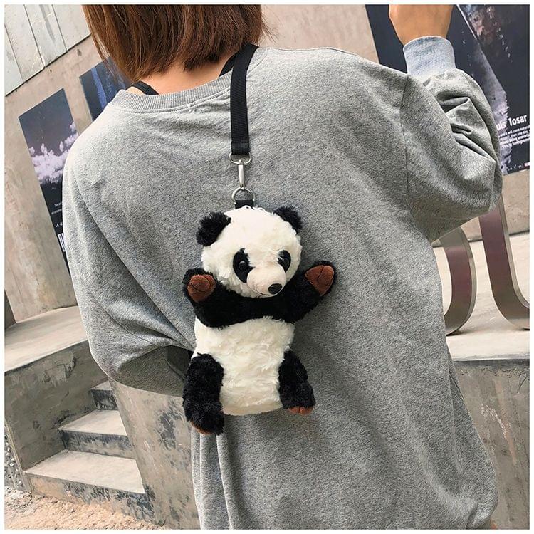 Panda Shape Leisure Fashion Cute Plush Slant Shoulder Bag