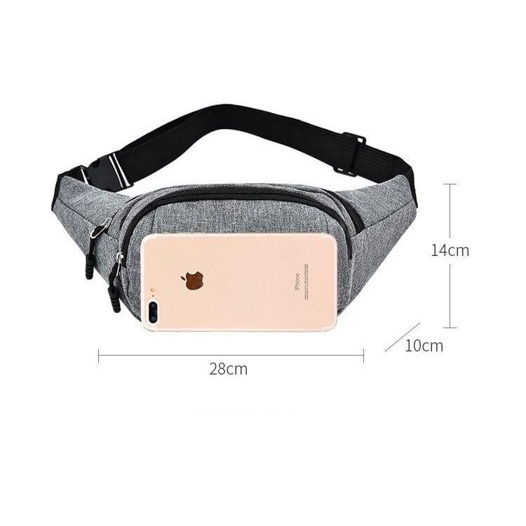 Pure Color Multi-function Pockets Waterproof Chest Bag Waist Crossbody Sports Bag (Blue)