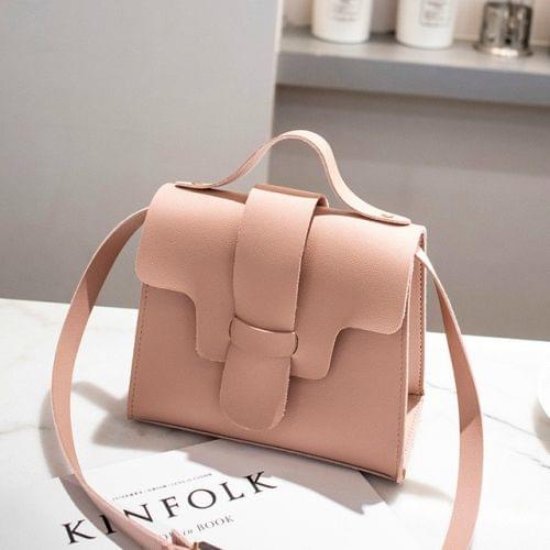 Casual Leather Crossbody Bags for Women PU Leather Handbags Tote Shoulder Bags Messenger(Pink)