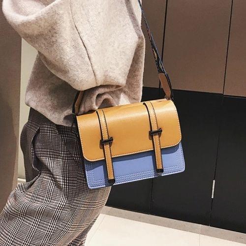 Dual-side PU Leather Single Shoulder Bag Ladies Handbag Messenger Bag (Brown)