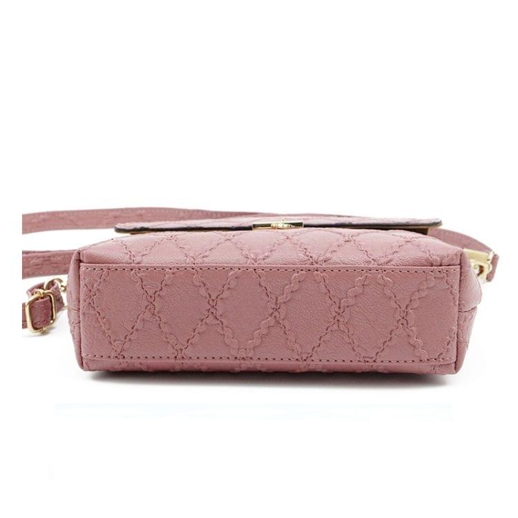 Small Handbags Women Leather Shoulder Mini Crossbody Bag Long Strap Clutch(Black)