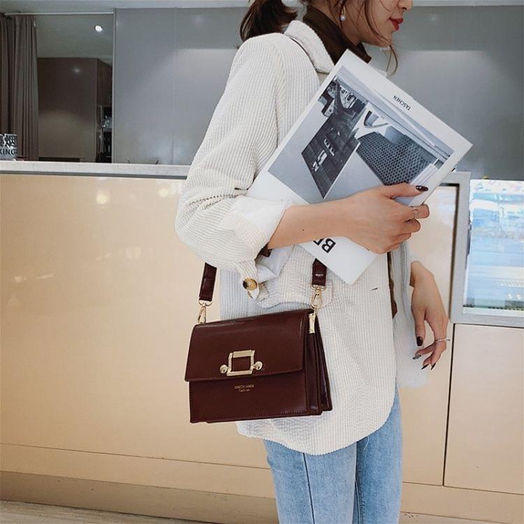 Fashion PU Leather Single Shoulder Bag Ladies Handbag Messenger Bag (Red)