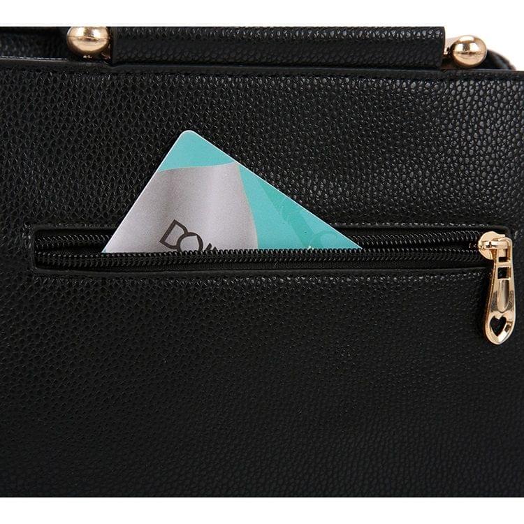 Small Square Bag Hairball Pendant Casual Single Shoulders Bag Ladies Handbag Messenger Bag (Dark Blue)