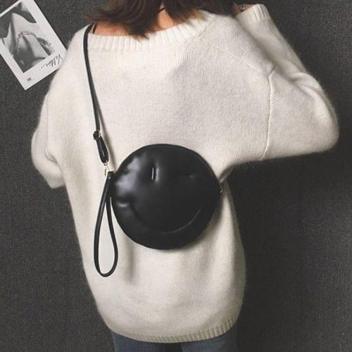 Leisure Fashion PU Shoulder Bag Messenger Bag (Black)