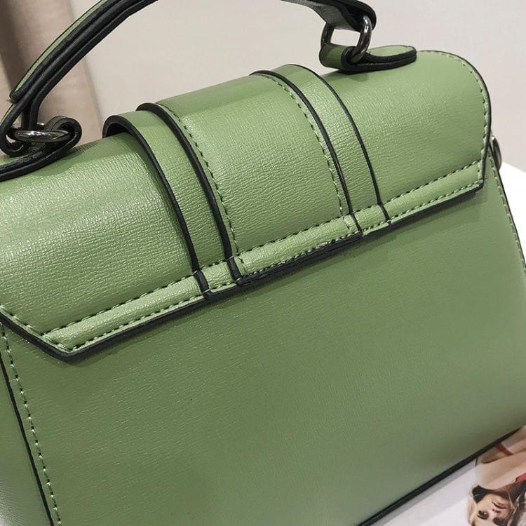 Leisure Fashion PU Leather Slant Shoulder Bag Handbag(Light Grey)