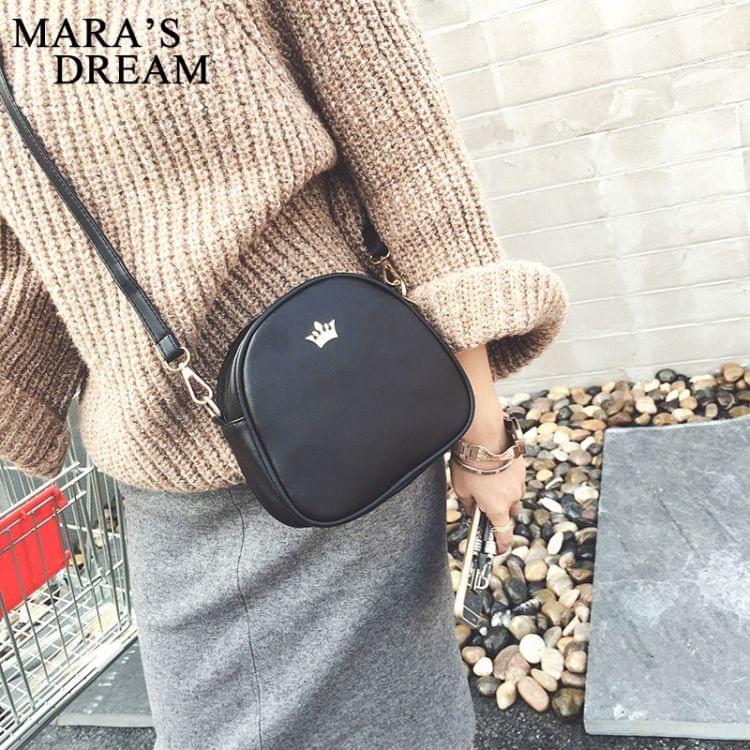 Fashion Women Handbag Messenger Bags PU Leather Shoulder Bag Lady Crossbody Mini Bag Female Crown Evening Bags(Grey)