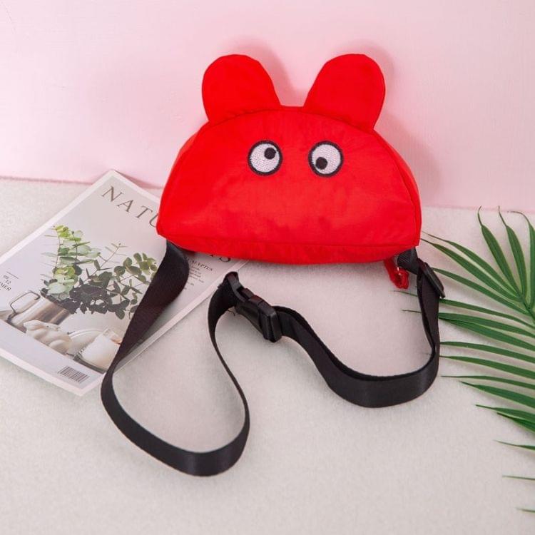 Cute Cartoon Ears Single Shoulder Bag Kids Waist Chest Bag Messenger Bag (Red)