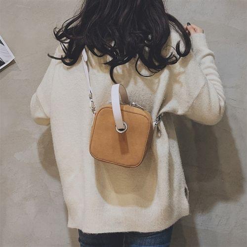 Square Bag Matte PU Leather Single Shoulder Bag Ladies Handbag Messenger Bag (Yellow)