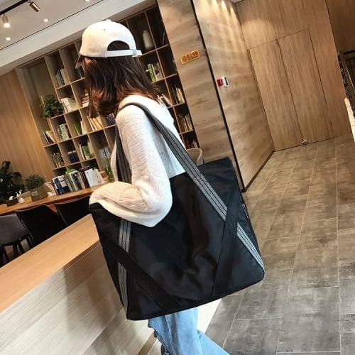 Leisure Fashion Oxford Cloth Shoulder Bag(Black)