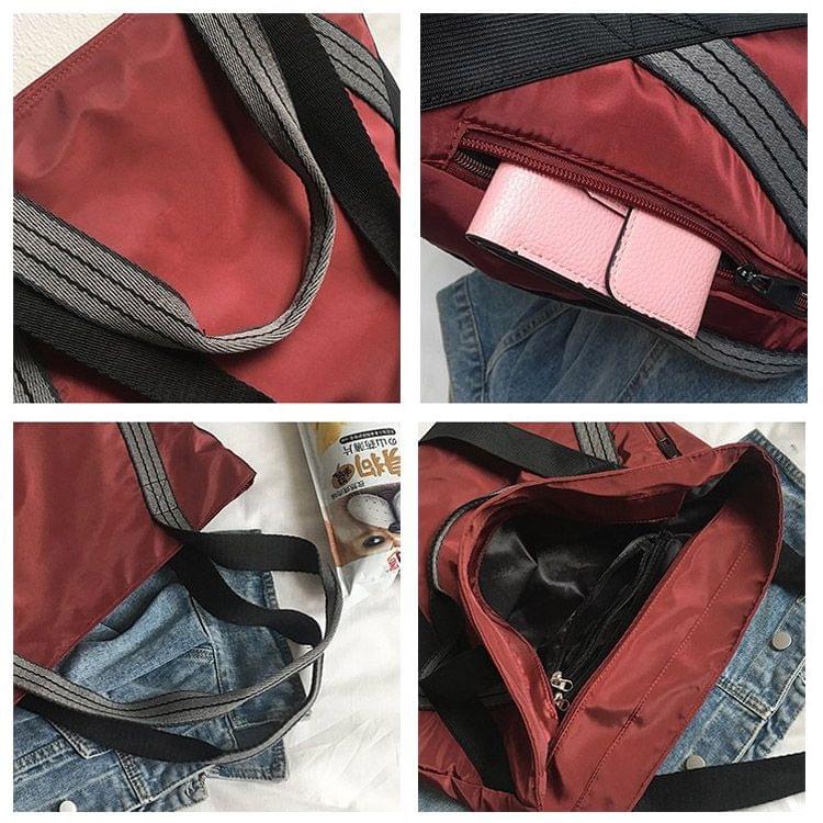 Leisure Fashion Oxford Cloth Shoulder Bag(Black)