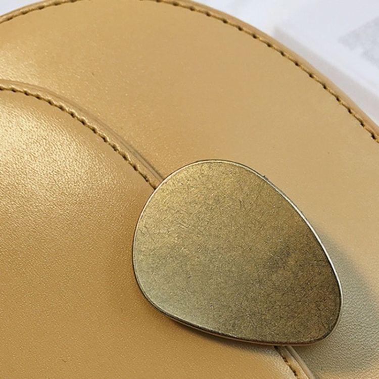 Magnetic Buckle PU Leather Chain Single Shoulder Bag Ladies Handbag Messenger Bag (Brown)