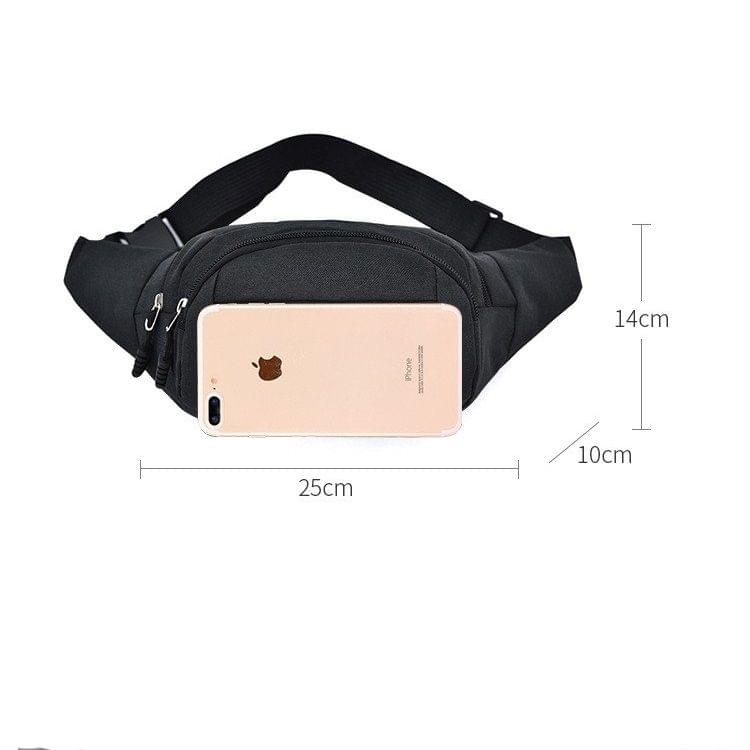 Pure Color Multi-function Pockets Waterproof Chest Bag Waist Sports Bag (Blue)