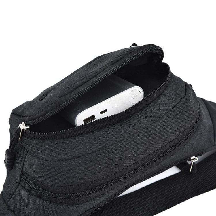 Pure Color Multi-function Pockets Waterproof Chest Bag Waist Sports Bag (Blue)
