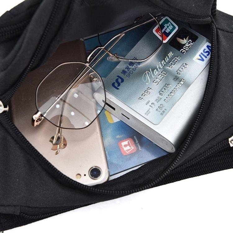 Pure Color Multi-function Pockets Waterproof Chest Bag Waist Sports Bag (Blue)