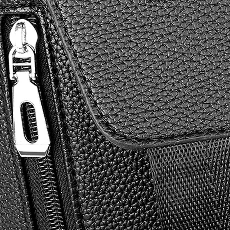 Embossed PU Leather Business Single Shoulder Bag Men Chest Bag (Brown)