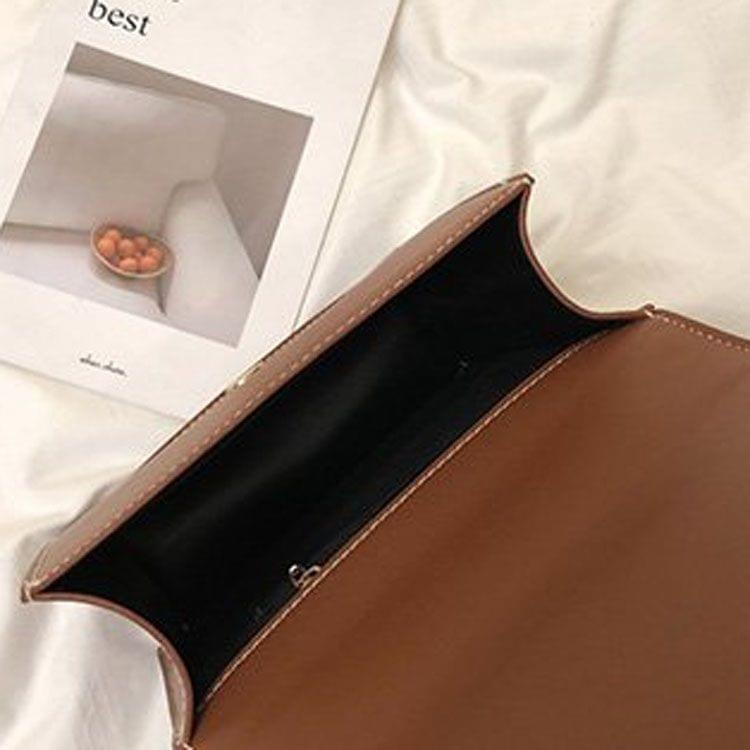 Matte PU Leather Single Shoulder Bag Ladies Handbag Messenger Bag (Beige)