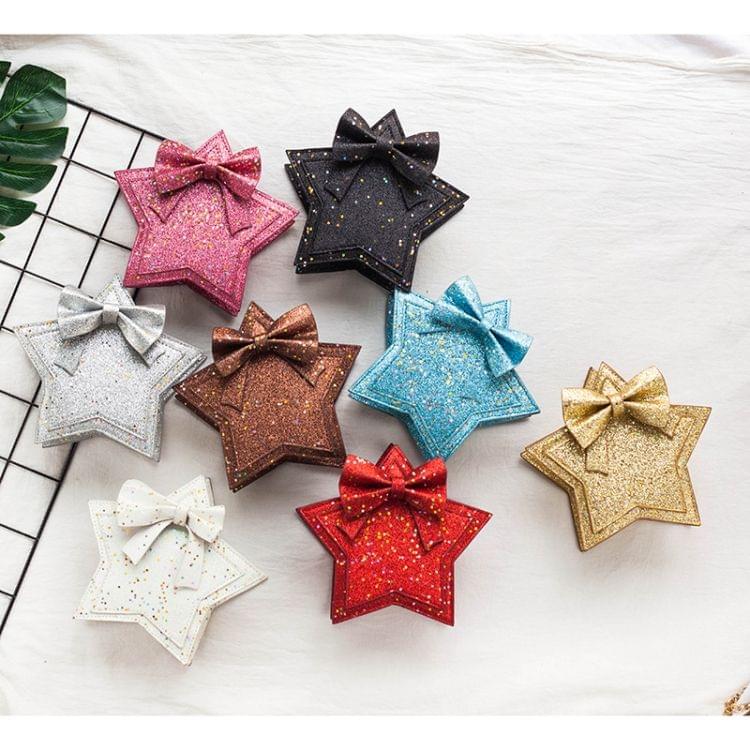 Fashion Princess Bag Sequins Star Messenger Bag Girls Purse Cute Children Luxury Glittering Package(Red)