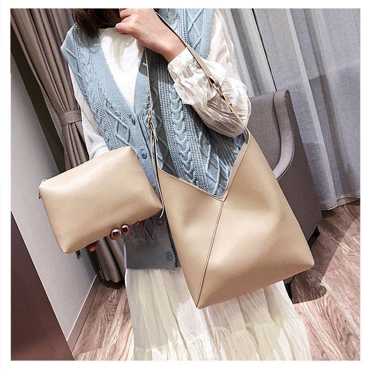 Leisure Fashion PU Leather Slant Shoulder Bag (Khaki)