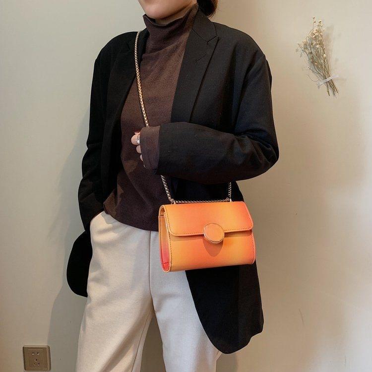 Leisure Fashion PU Leather Slant Shoulder Bag(Orange)