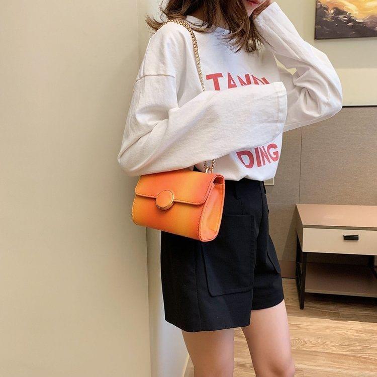Leisure Fashion PU Leather Slant Shoulder Bag(Orange)