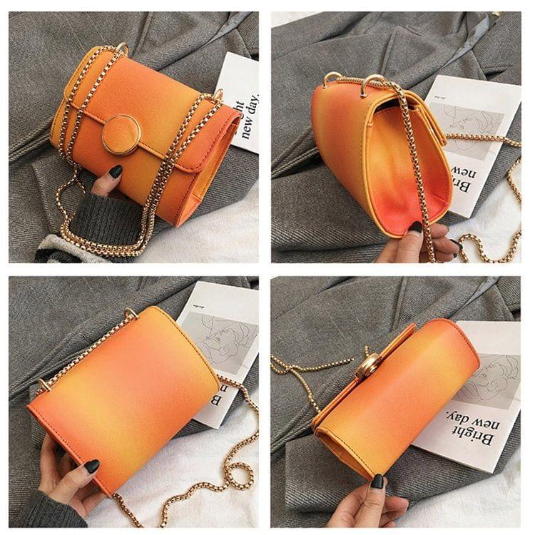 Leisure Fashion PU Leather Slant Shoulder Bag(Orange)