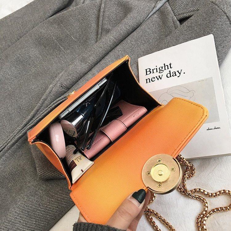 Leisure Fashion PU Leather Slant Shoulder Bag(Orange)