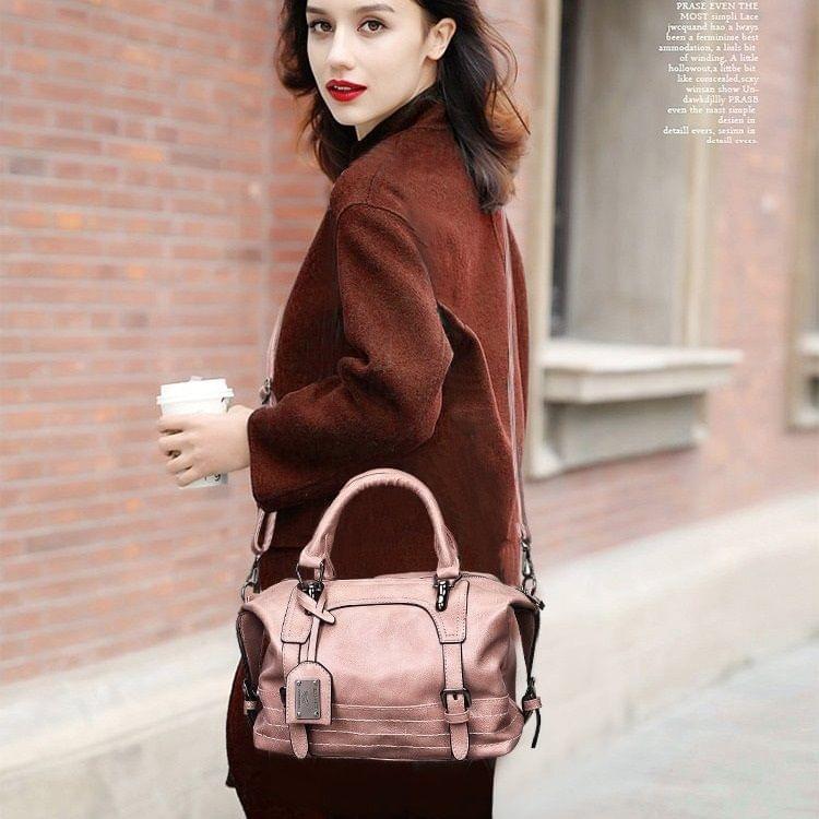Fashion Casual Retro Oil PU Shoulder Bag Ladies Handbag Messenger Bag (Black)