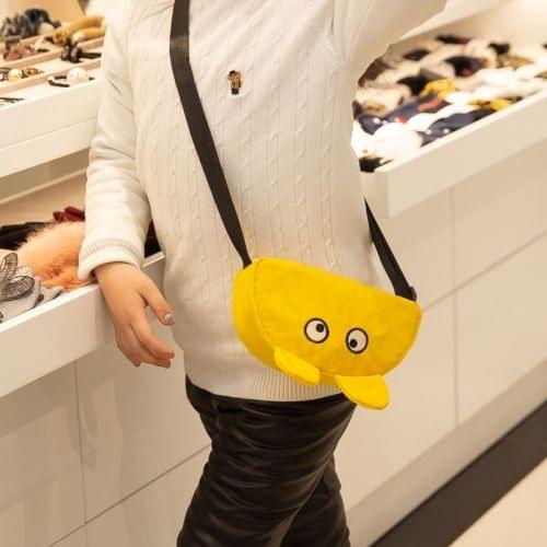 Cute Cartoon Ears Single Shoulder Bag Kids Waist Chest Bag Messenger Bag (Yellow)