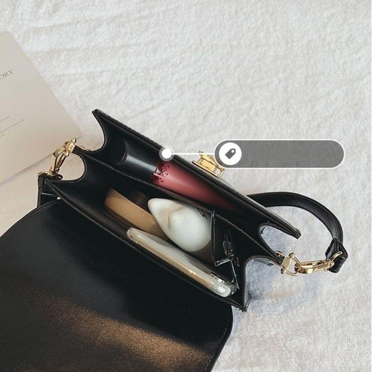 Lock Buckle Pure Color PU Leather Single Shoulder Bag Ladies Handbag Messenger Bag (Red)