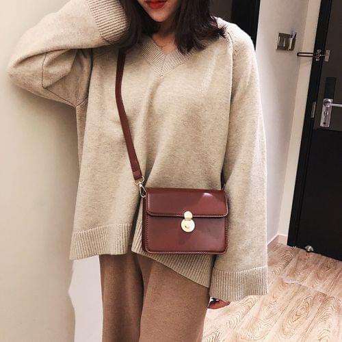 Casual PU Shoulder Bag Square Bag Ladies Handbag Messenger Bag (Red)