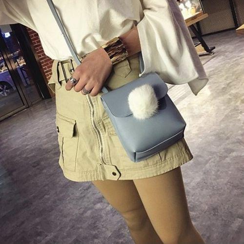 Cute Plush Shoulder Bag Messenger Bag Ladies Handbag (Blue)