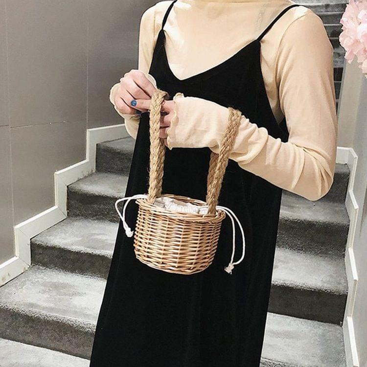 Weaving Basket Single Shoulder Bag Ladies Handbag Messenger Bag (S)